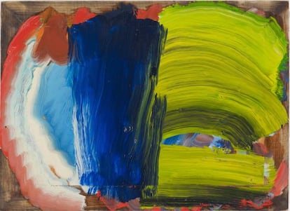 Uma pintura de Howard Hodgkin, cuja obra Larry Gagosian expõe em Paris.