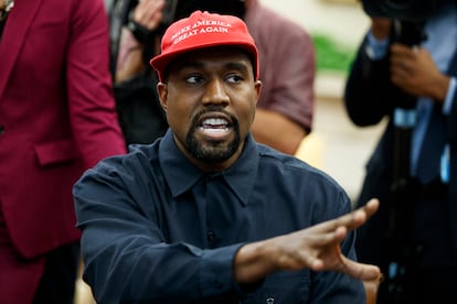 Kanye West in the White House, in 2019.