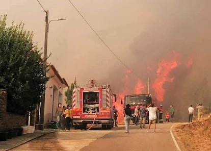 The fire in Gordo Sobral (Portugal), ceded image.