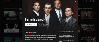 'Uno de los nuestros', en Netflix.