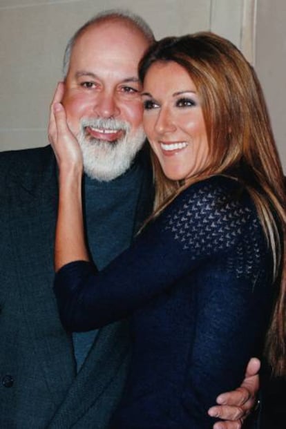 Celine Dion junto a su marido en 1999.