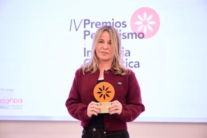 La periodista Olga Tarín Checa, ganadora en la categoría mejor información sobre ciencia e innovación en la industria cosmética por su trabajo para 'S Moda'.