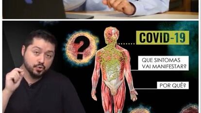 El médico Varella y el microbiólogo Iamarino, 'youtubers' brasileños.