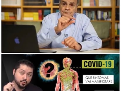 El médico Varella y el microbiólogo Iamarino, 'youtubers' brasileños.