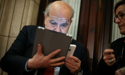 Andreu Mas-Colell, consejero de Economía, ayer en el Parlament.