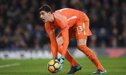 Courtois, el lunes ante el Watford.