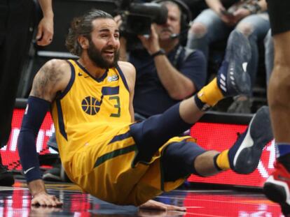 Ricky Rubio, en el partido ante los Clippers.