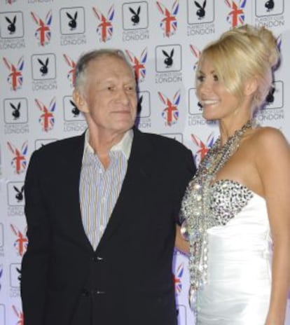 Hugh Hefner y Crystal Harris.