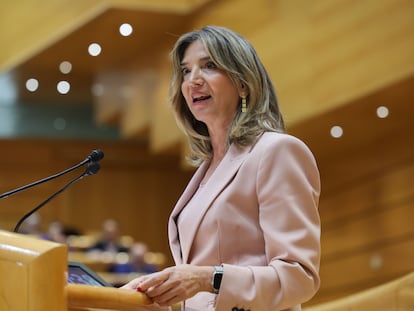 La portavoz del PP, Alicia García, intervenía este martes en la sesión celebrada en el Senado.