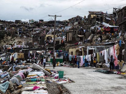 La ciudad haitiana de Jeremie, arrasada por el huracán Matthew.