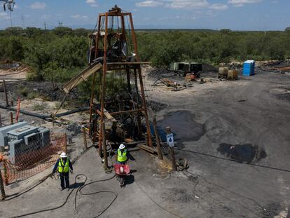 Labores de rescate en el pozo de carbón del Pinabete, en el municipio de Sabinas, Coahuila. En agosto del 2023.
