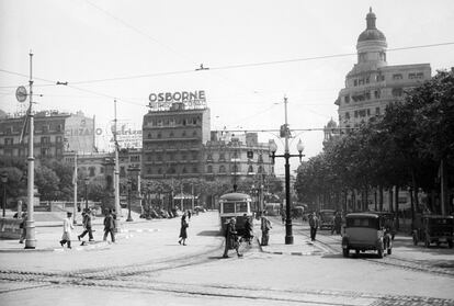 Plaça Catalunya de Barcelona en 1947