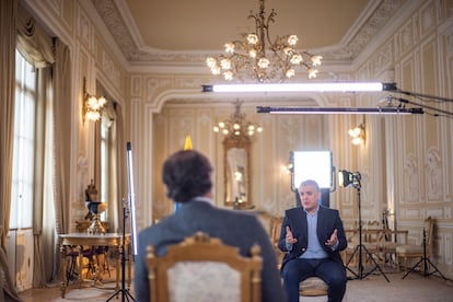Colombian President Iván Duque, during the interview.