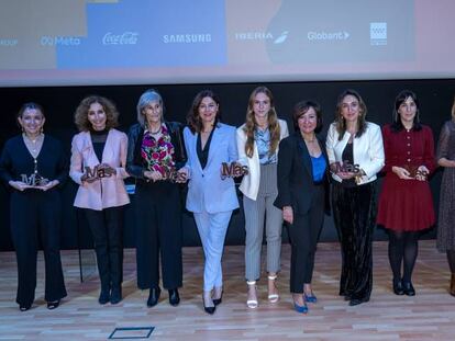 Imagen de las galardonadas en la IX edición de los Premios MAS otorgados por la plataforma de talento femenino Mujeres a Seguir.