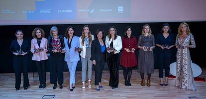 Imagen de las galardonadas en la IX edición de los Premios MAS otorgados por la plataforma de talento femenino Mujeres a Seguir.