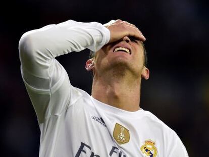 Cristiano Ronaldo durante el clásico.