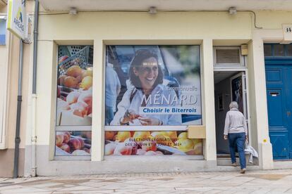 Sede de la candidata independiente de derechas, Emmanuelle Ménard, el pasado jueves en Béziers.