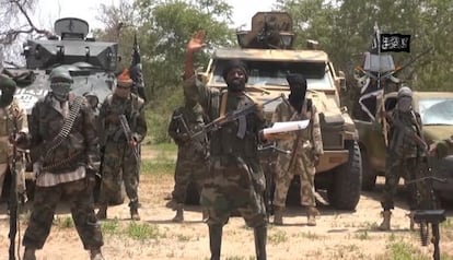 Captura de un v&iacute;deo de la secta islamista radical Boko Haram grabado el pasado julio
