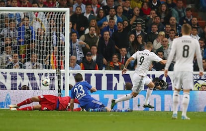 El tercer gol del Real Madrid ha sido de Karim Benzema. El francés da la puntilla a un partido que ha peligrado para el Madrid durante varios tramos.