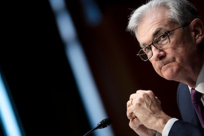 El presidente de la Junta de la Reserva Federal, Jerome Powell, durante una audiencia en Washington, Estados Unidos, en enero de 2022.