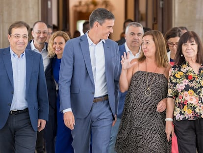 Vara, Sánchez, Armengol y Narbona, en el Congreso este miércoles.