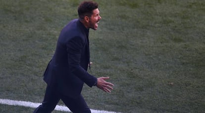 Simeone durante el &uacute;ltimo partido de Liga ante el Sevilla.