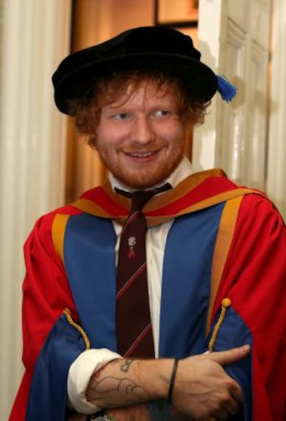 Ed Sheeran, el día que recibió su reconocimiento.