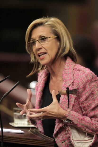 Rosa Díez, en el Congreso.