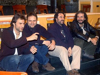 Alberto San Juan, Juan Cavestany, Andrés Lima y Guillermo Toledo (de izquierda a derecha).