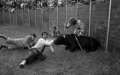 Espectáculo 'El bombero torero' en Villoda (Palencia) en 1978.