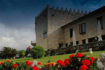 Exterior del parador de Baiona, en Pontevedra.