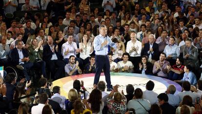 Mauricio Macri, em um ato de campanha em Buenos Aires na terça-feira, dia 17 de outubro.