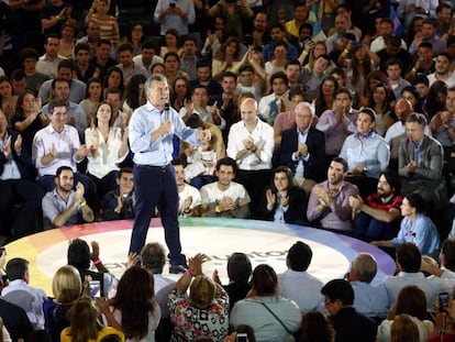 Mauricio Macri, em um ato de campanha em Buenos Aires na terça-feira, dia 17 de outubro.