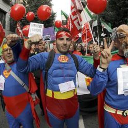 Manifestación de los trabajadores de Nueva Rumasa