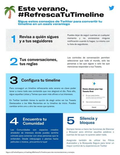 El primer paso hacia un 'timeline' renovado es empezar por revisar aquellas cuentas que empezaste a seguir por “cortesía”, asegura Twitter.