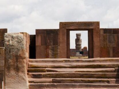 Las ruinas de Tiahuanaco en Bolivia.