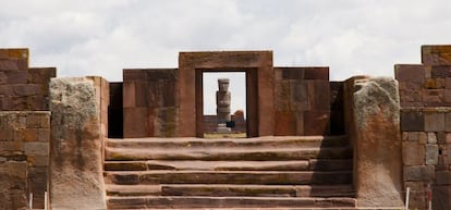 Las ruinas de Tiahuanaco en Bolivia.