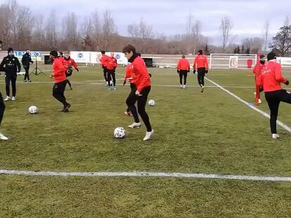 Entrenamiento del Cultural Deportiva Leonesa. © Twitter del equipo