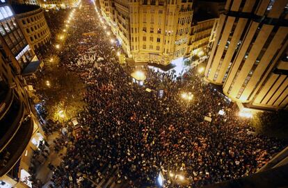 Decenas de miles de personas (350.000 según la organización y 30.000 según la Policía Local) han salido a la calle este miércoles en la ciudad de Valencia