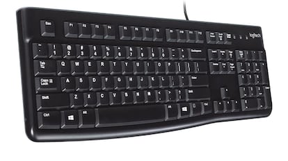 El teclado para ordenador Logitech K120 cuenta con una superficie antideslizante en sus teclas.