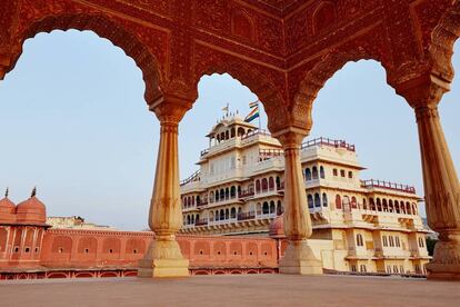 Vistas del palacio del maharajá de Jaipur cuya suite se alquila en Airbnb.