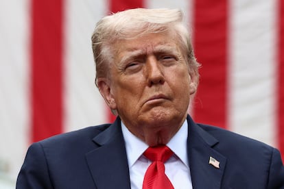 El presidente de Estados Unidos, Donald Trump, asiste a la ceremonia en el Pentágono para conmemorar el 24.º aniversario de los atentados del 11 de septiembre de 2001.