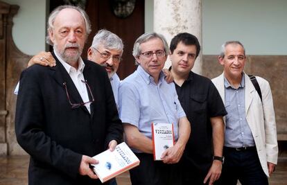 Jorge Lozano, Jenaro Talens, Antonio Ariño, Manuel de la Fuente y Francesc A. Martínez.