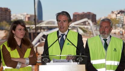 El ministre de Foment, Íñigo de la Serna, a les obres de la Sagrera.