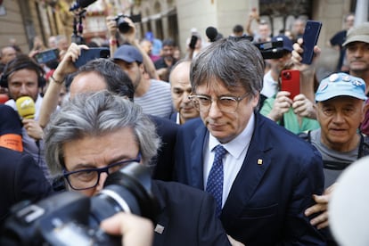 El expresidente de la Generalitat Carles Puigdemont reaparece en Barcelona, este jueves.