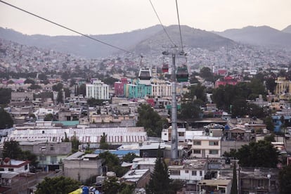 Vista panorámica desde el teleférico de Ecatepec.