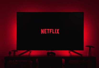 El logotipo de Netflix en una televisión