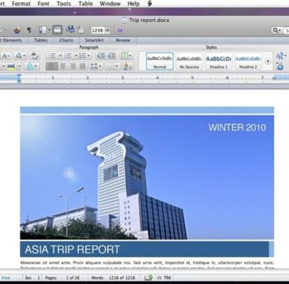 Ofimática de Microsoft para Mac.