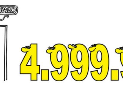 El paro supera ya los 5 millones en los datos corregidos de estacionalidad