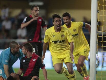 Jaume Costa celebra el 4-0.